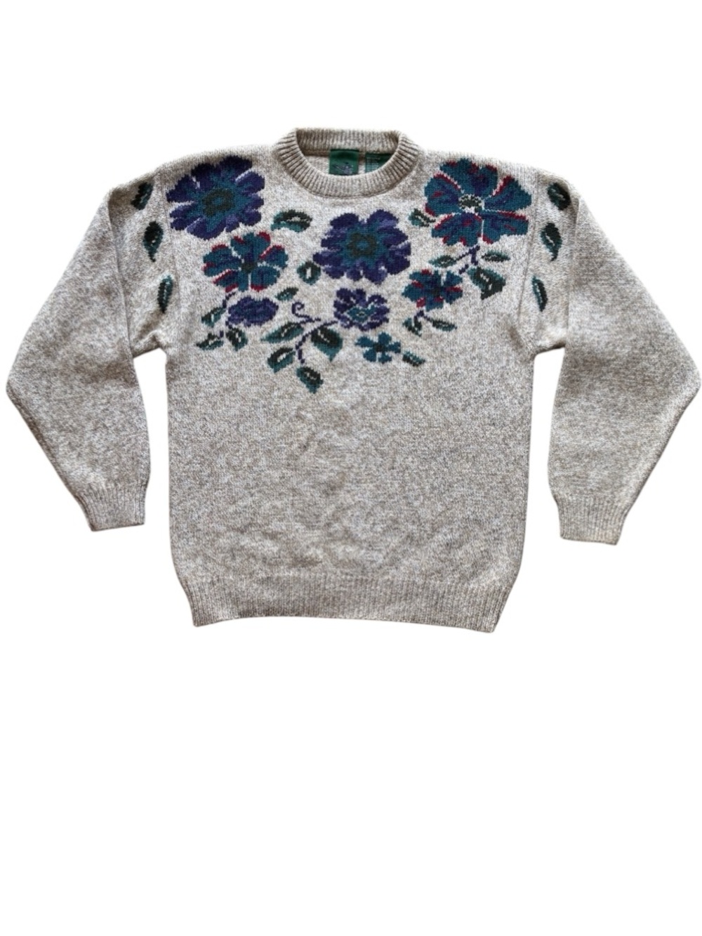 Northern Reflections Vintage Women's Floral Knit Sweater Size Medium
